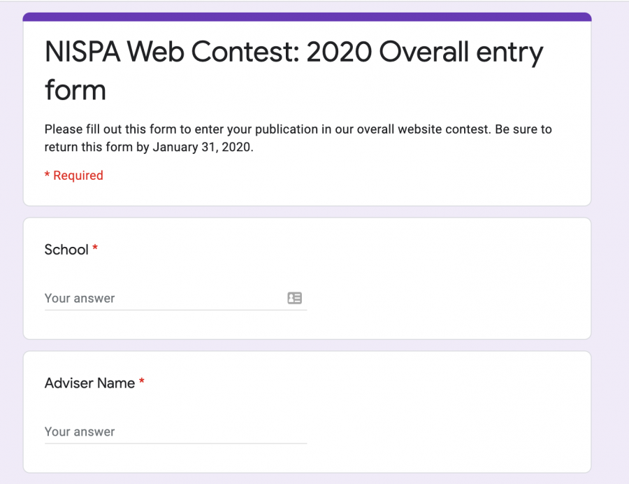 Forms for newspaper, yearbook contests -2023